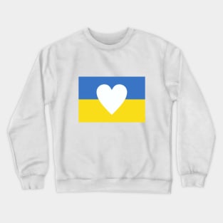 Ukraine Flag with Heart Crewneck Sweatshirt